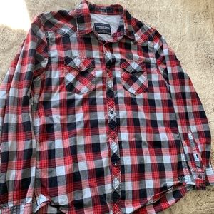 American Eagle western snap shirt